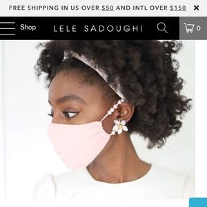 Set of 2 Authentic NWT Lele pearl masks